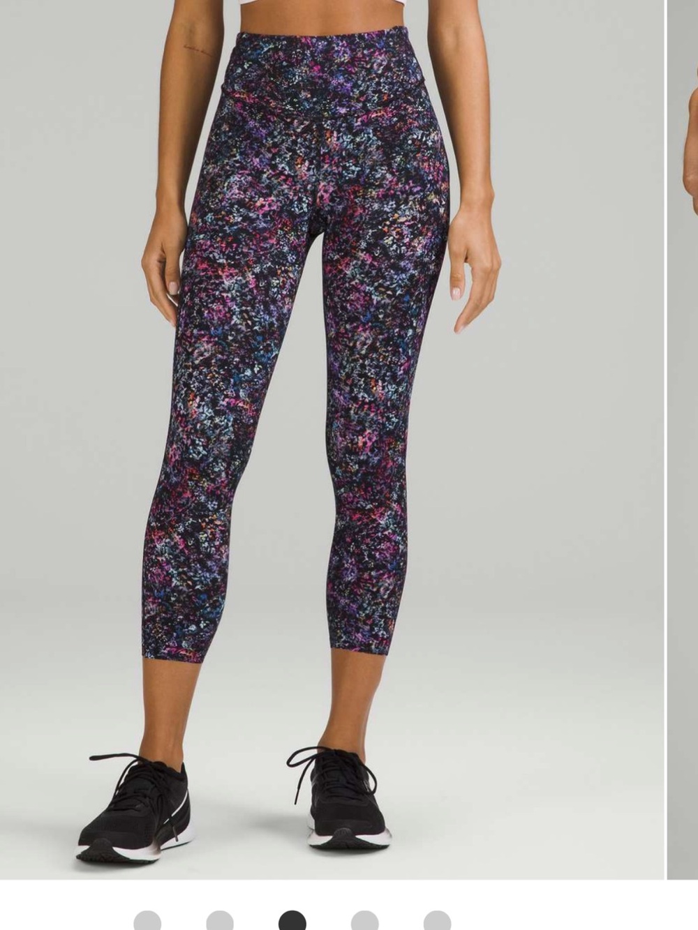 Lululemon Base Pace High-Rise Crop 23” Floral Spray Multi Nulux Leggings Size 8